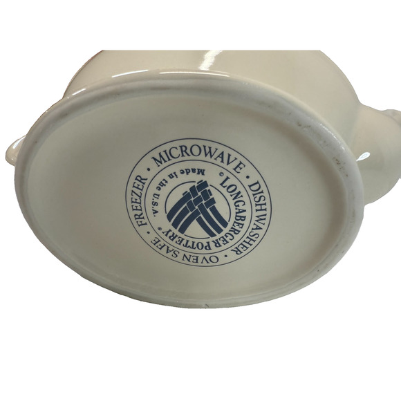 1995 Longaberger Hostess Teapot Classic Blue Pottery #32042 USA Made NIB - Picture 5 of 6